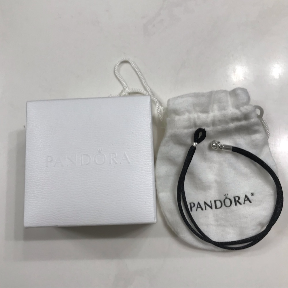 Pandora black double fabric cord bracelet